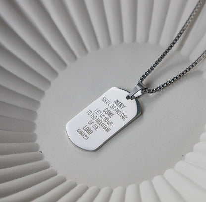 Temple Mount Tag Necklace