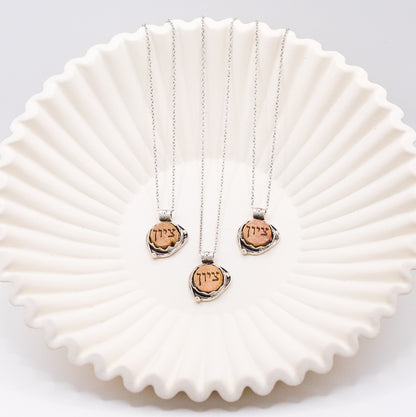 Silver Crown "Zion" Necklace - Made with Handcrafted Grapevine Wood