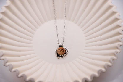 Silver Crown "Zion" Necklace - Made with Handcrafted Grapevine Wood