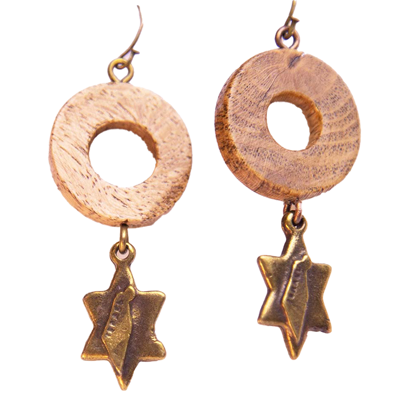 Israel Star Earrings